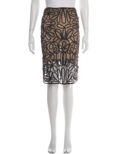 Pre-owned Christopher Esber Lace Pattern Midi Length Skirt In Multicolor