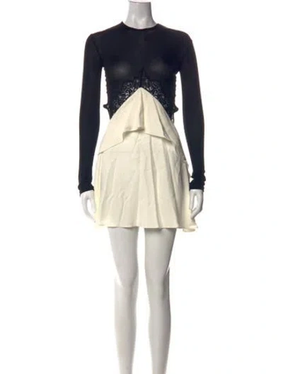 Pre-owned Christopher Esber Lace Pattern Mini Dress In Neutral