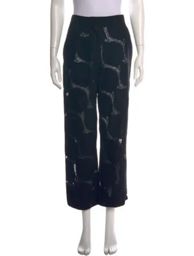 Pre-owned Christopher Esber Lace Pattern Wide Leg Pants In Multicolor