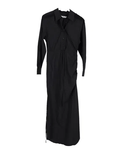 Christopher Esber Lace-trim Midi Shirt Dress In Black Cotton