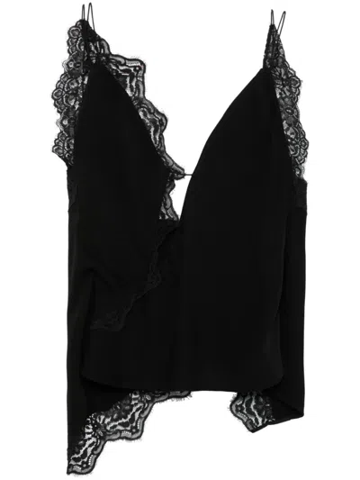 Christopher Esber Pique Lace Cami Vest In Black