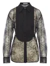 Christopher Esber Lace Tuxedo Shirt In Black