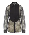 Christopher Esber Lace Tuxedo Shirt In Black