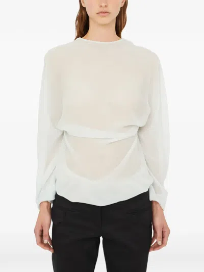 Christopher Esber Lace-trim Open-back Top In Neutral