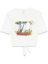 Christopher Esber Lambada Sands Cropped-top In White