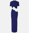 Christopher Esber Lattice Separation Cutout Maxi Dress In Blue