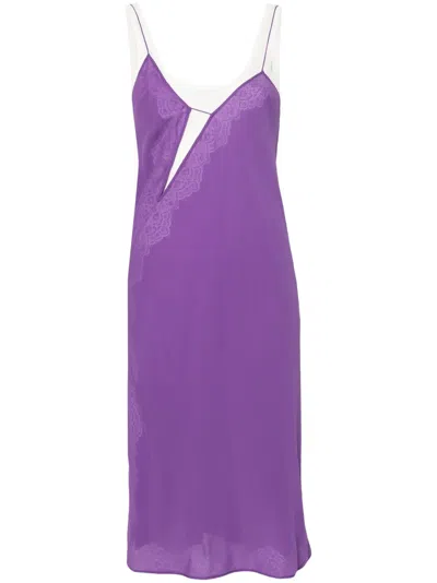 Christopher Esber Camisole-minikleid Im Layering-look In Purple