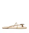 Christopher Esber Leather Doma Stoned Flats In Neutral