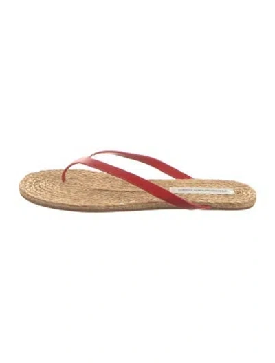 Pre-owned Christopher Esber Leather Flip Flops In Neutrals