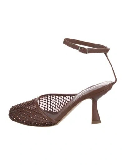 Pre-owned Christopher Esber Leather Patterned Pumps In Brown