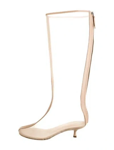 Pre-owned Christopher Esber Leather Rain Boots In Neutral