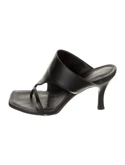 Pre-owned Christopher Esber Leather Sandals In Black
