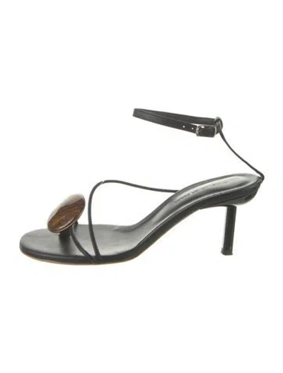 Pre-owned Christopher Esber Leather Sandals In Black