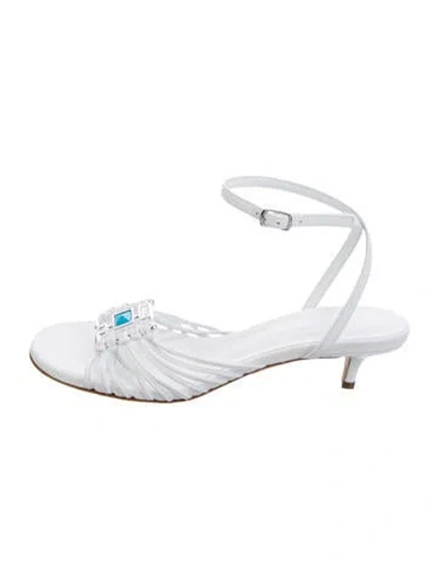 Pre-owned Christopher Esber Leather Sandals In Silver