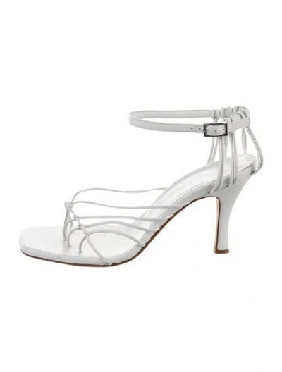 Pre-owned Christopher Esber Leather Sandals In White