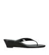 Christopher Esber Leather Scala Wedge Sandals 45 In Black