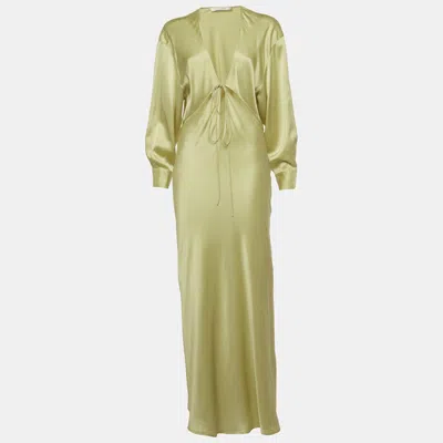 Christopher Esber Light Green Silk Cut Out Maxi Dress