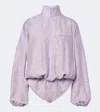 Christopher Esber Light Leak Jacquard Romper In Purple