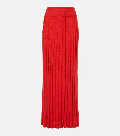 CHRISTOPHER ESBER LINEN AND SILK-BLEND MAXI SKIRT