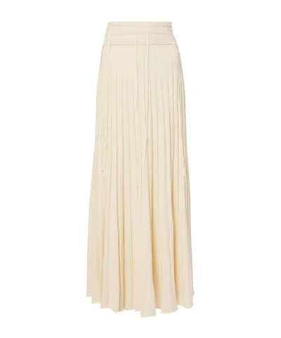 Christopher Esber Linen And Silk-blend Maxi Skirt In White