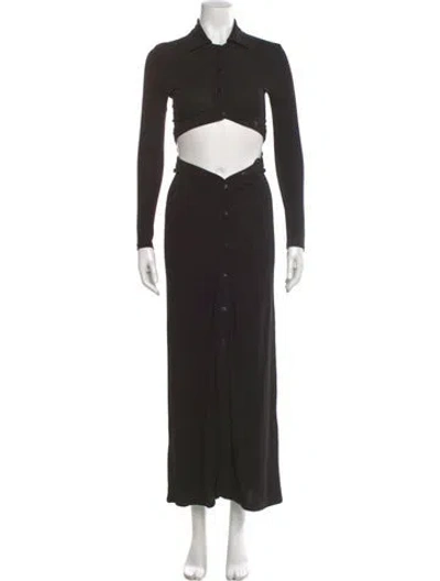 Pre-owned Christopher Esber Long Dress In Black