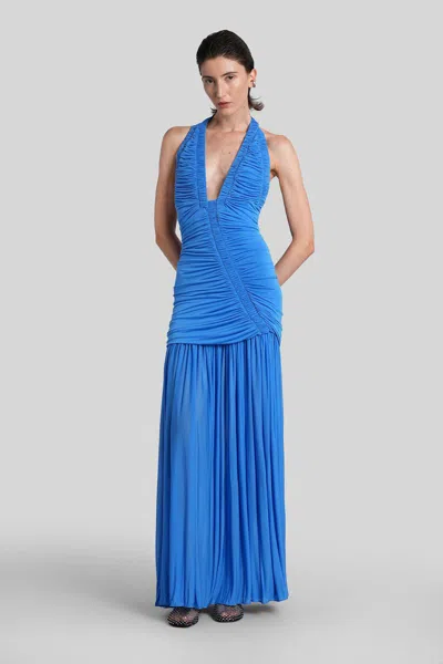 Christopher Esber Womens Lapis Orion Jersey Maxi Dress In Blue
