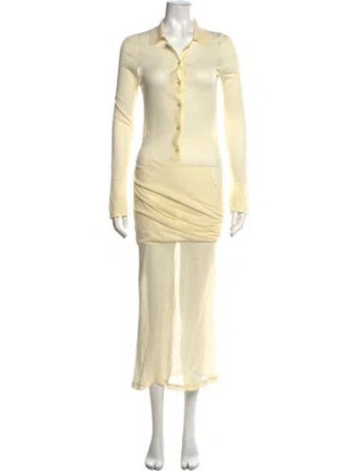 Pre-owned Christopher Esber Long Dress In Yellow