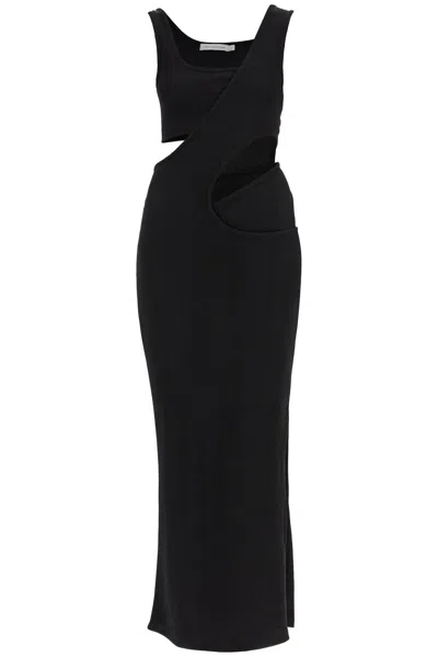 Christopher Esber Long Layered Effect Maxi Dress In Black