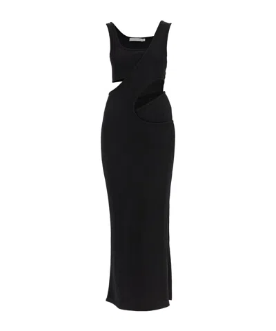 Christopher Esber Long Layered Effect Maxi Dress In Black