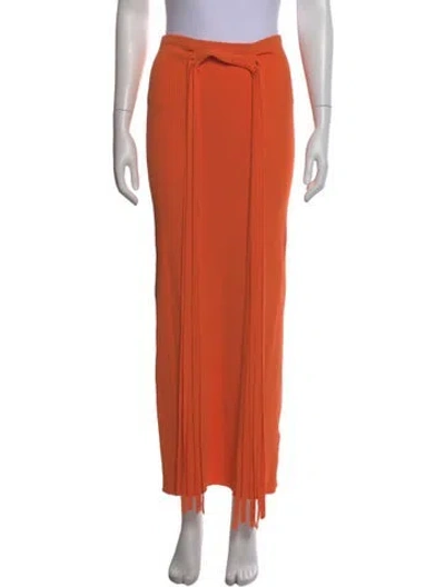Pre-owned Christopher Esber Long Skirt In Orange