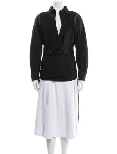 Pre-owned Christopher Esber Long Sleeve Blouse In Gray