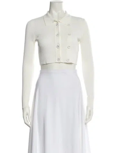 Pre-owned Christopher Esber Long Sleeve Crop Top In Neutral