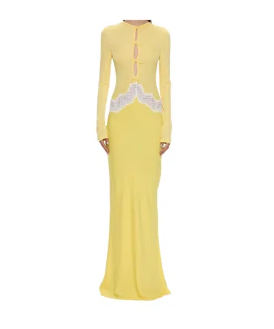 Christopher Esber Long Sleeve Dress In Yellow