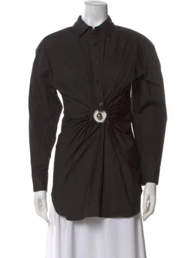 Pre-owned Christopher Esber Long Sleeve Top In Black