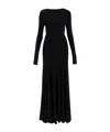 Christopher Esber Long Black Viscose Maxi Dress With Copper And Stone Decoration In Black