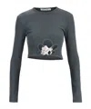 Christopher Esber Crop Top Trio Stone In Black