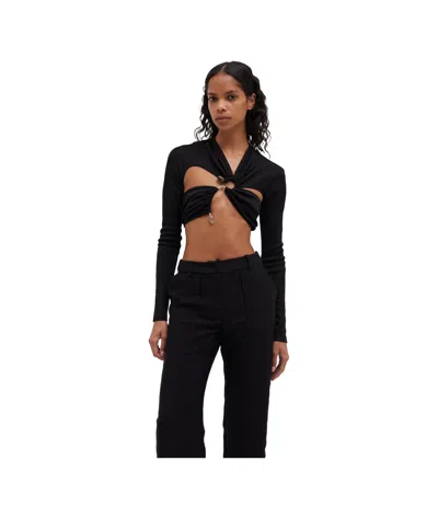 Christopher Esber Long-sleeved Top In Black