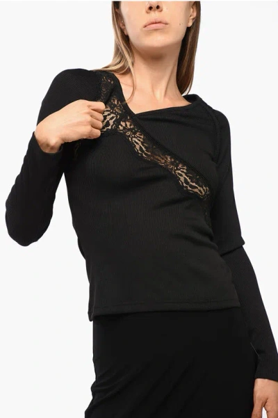 Christopher Esber Long Sleeved Top With Lace Insert