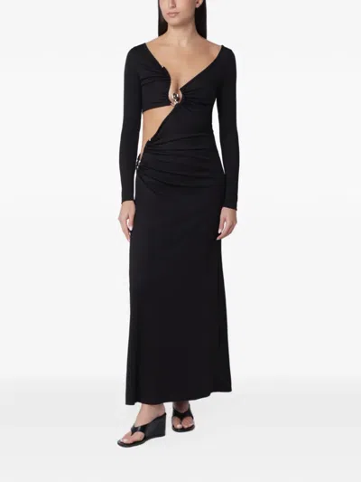 Christopher Esber Long-sleeve Maxi Dress In Blue