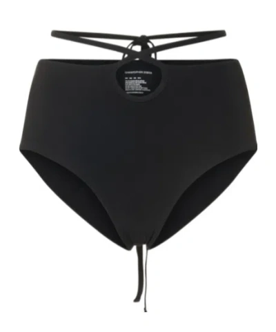 Christopher Esber Loop Tie High Rise Bikini Bottoms In Black