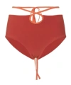 Christopher Esber Loop Tie High Rise Bikini Bottoms In Red