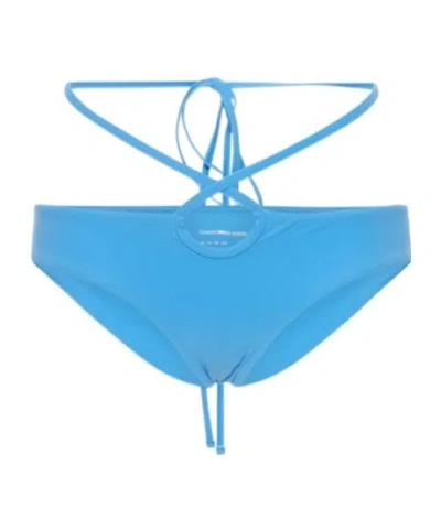 Christopher Esber Loop Tie Lycra Bikini Bottoms In Blue