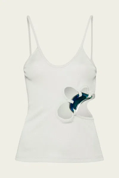 Christopher Esber Looped Moodstone Tank In Pebble In White