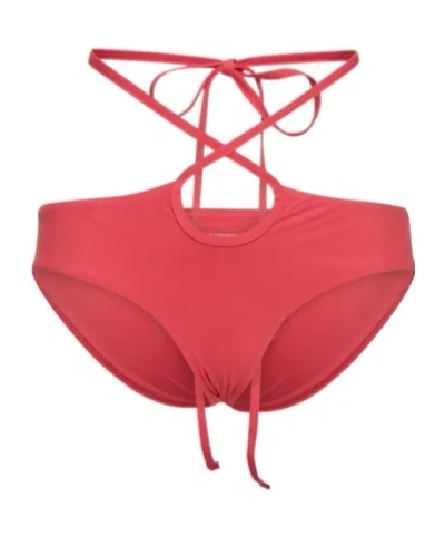 Christopher Esber Looped Tie Bikini Bottom In Red