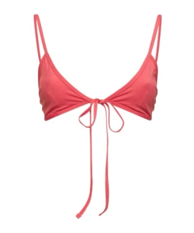 Christopher Esber Looped Tie Bikini Top In Red