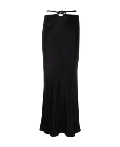 Christopher Esber Loophole Cut-out Midi Skirt In Black
