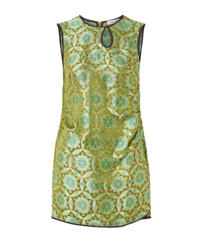 Christopher Esber Loophole Mini Tank Dress In Green