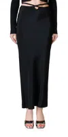 Christopher Esber Loophole Tie Midi Skirt In Black In Black