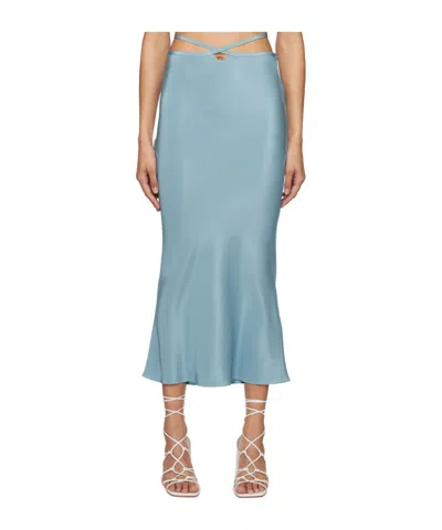 Christopher Esber Loophole Tie Skirt In Blue