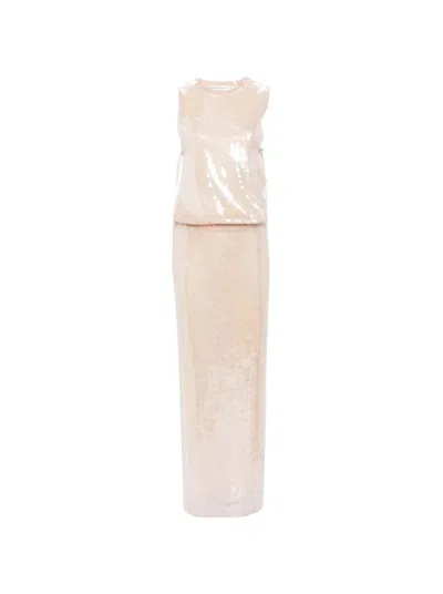 Christopher Esber Lucent Sequin Seperation Gown White In Neutrals